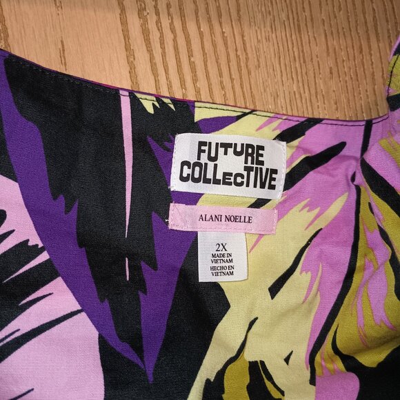 NEW  Future Collective™ Women's Botanical Wrap Neck Halter Tiny Top - Picture 4 of 8